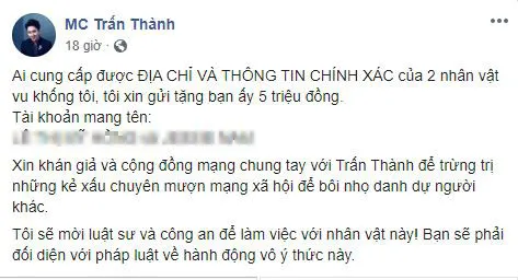 Người tung tin bôi nhọ Trấn Thành 'bay lắc' đã lộ diện ảnh 2