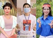 Hoa hậu Tiểu Vy, Việt Hương, NSƯT Trịnh Kim Chi hỗ trợ bà con, y bác sĩ ảnh 6 Việt Hương, Nguyên Khang, Hoa hậu Đỗ Thị Hà tặng giường xếp, quà, rau củ quả