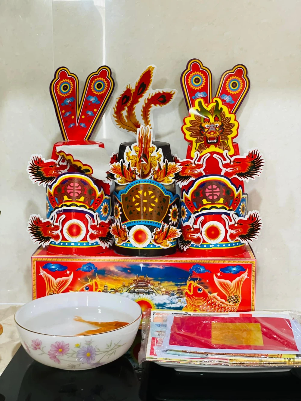 Lễ vật cúng Ông Táo. Ảnh: VH