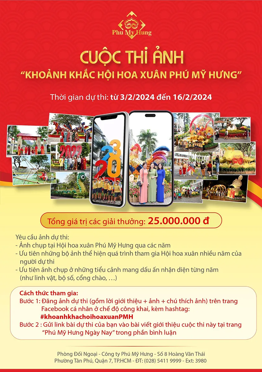 Poster cuộc thi ảnh “Khoảnh khắc Hội hoa xuân Phú Mỹ Hưng”. Poster cuộc thi ảnh “Khoảnh khắc Hội hoa xuân Phú Mỹ Hưng”.jpg