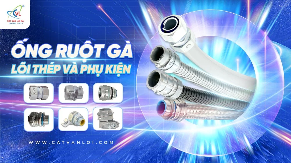 Các sản phẩm ống ruột gà lõi thép và phụ kiện do Cát Vạn Lợi sản xuất. Các sản phẩm ống ruột gà lõi thép và phụ kiện do Cát Vạn Lợi sản xuất.png