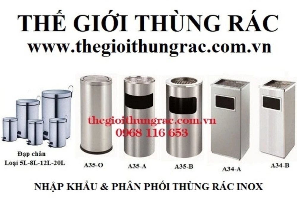 Thùng đựng rác inox có nhiều mẫu mã khác nhau Thùng đựng rác inox có nhiều mẫu mã khác nhau.jpg