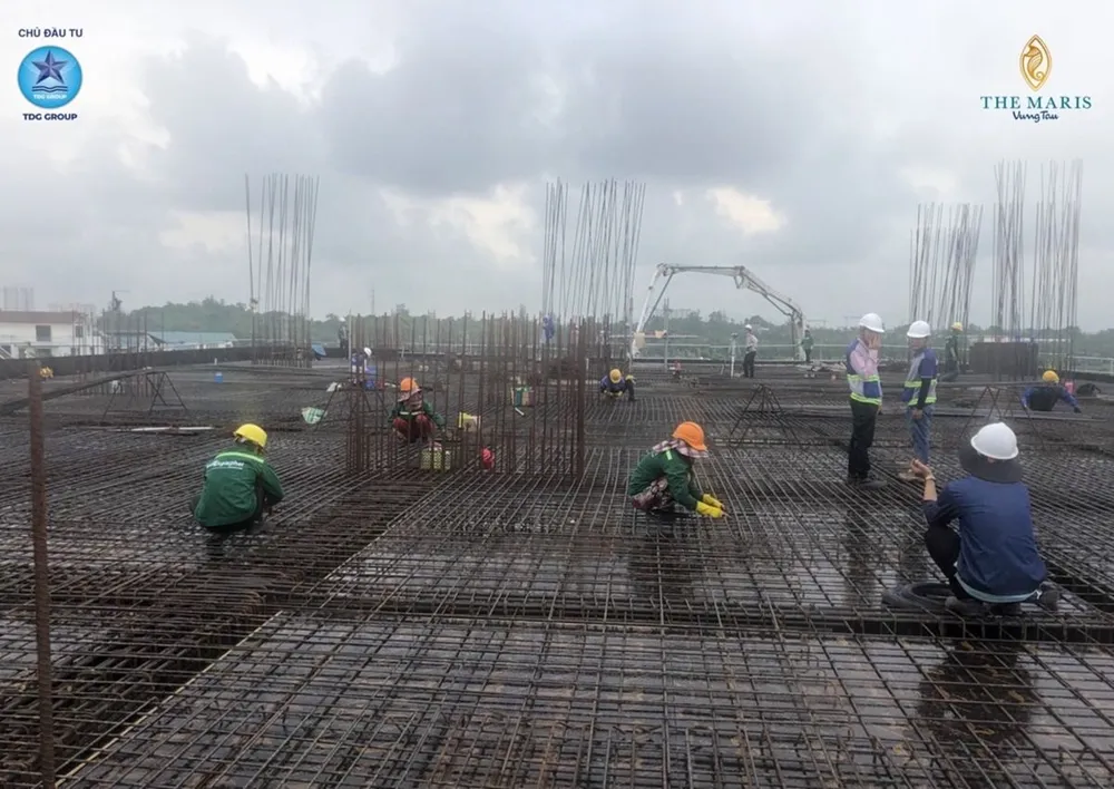 Dự án The Maris Vũng Tàu đang thi công và cam kết bàn giao đúng tiến độ - Ảnh: TDG Group Dự án The Maris Vũng Tàu đang thi công và cam kết bàn giao đúng tiến độ.jpg