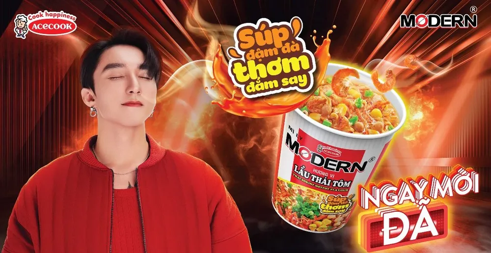 Acecook Việt Nam chuyển đổi mì ly Modern sang ly giấy thân thiện.jpg