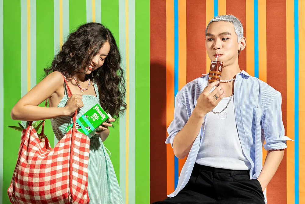 Hình ảnh mới ấn tượng, trẻ trung của Vinamilk sau khi “re-brand” với thông điệp “Táo bạo, tự tin, luôn là chính mình”.jpg