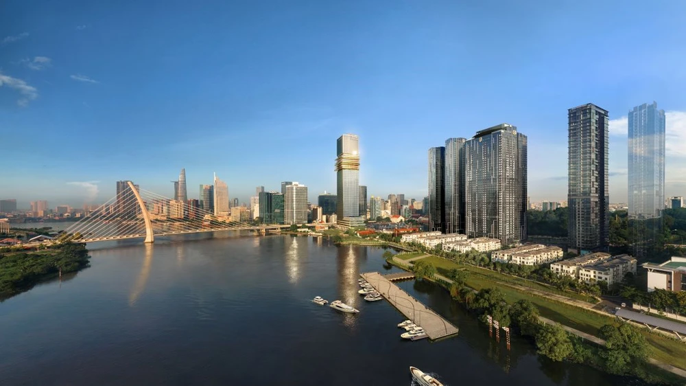 Tòa nhà thương mại Marina Central Tower trong khu phức hợp bất động sản hàng hiệu Grand Marina, Saigon. Ảnh: Masterise Homes Tòa nhà thương mại Marina Central Tower trong khu phức hợp bất động sản hàng hiệu Grand Marina, Saigon.jpg