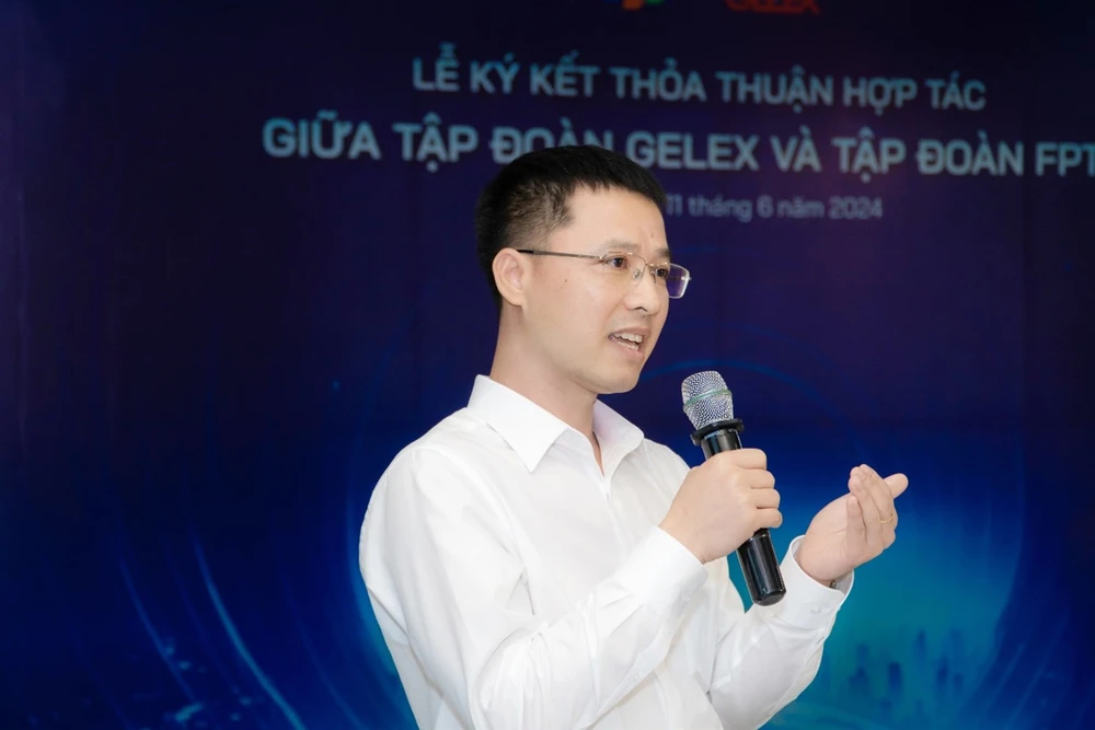 Ông Nguyễn Trọng Hiền - Chủ tịch HĐQT Tập đoàn GELEX phát biểu tại Lễ ký kết thỏa thuận hợp tác.jpg
