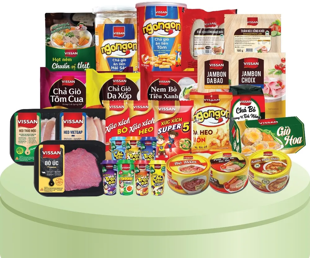 Một số sản phẩm đang có mặt trên thị trường của VISSAN dau-tu-xanh-vissan-doi-moi-cong-nghe-va-huong-toi-tuong-lai-ben-vung.jpg