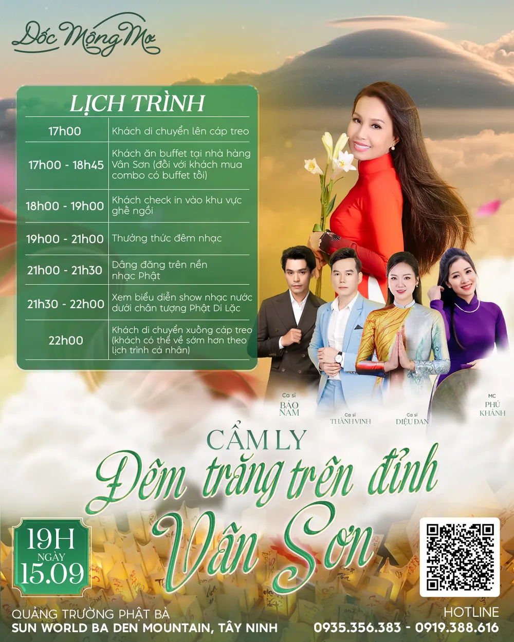 Show diễn của Cẩm Ly được tổ chức vào 19h ngày 15-9 trên đỉnh núi Bà Đen. Ảnh: Sun World Ba Den Mountain trung-thu-ve-tay-ninh-tham-du-hoi-yen-dieu-tri-cung-va-thuong-thuc-dem-nhac-cam-ly-2.jpg