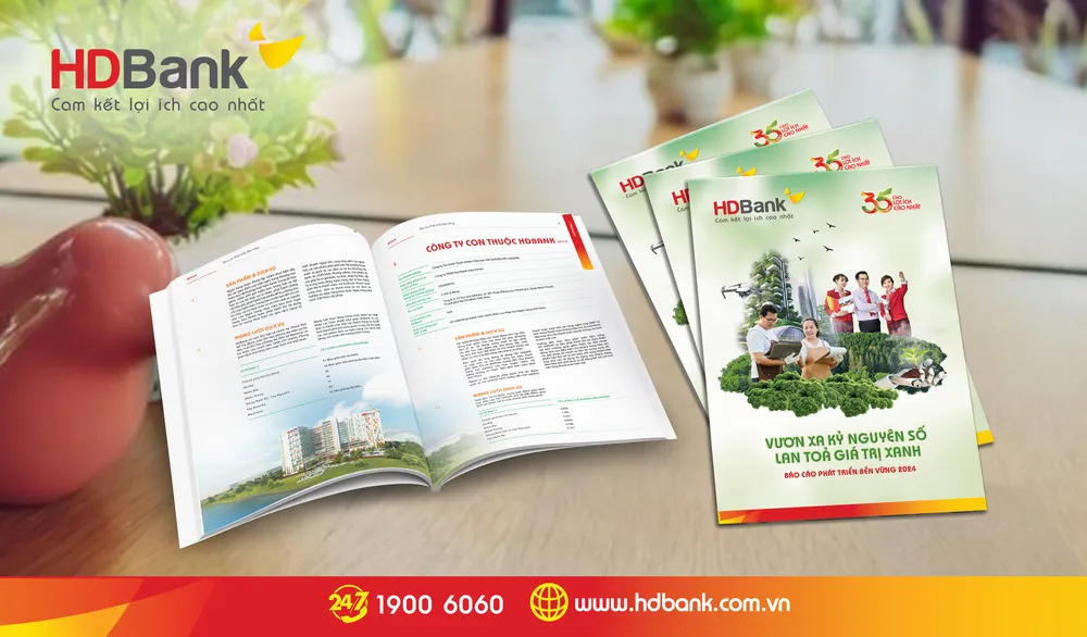 Báo cáo phát triển bền vững HDBank 2024: 'Vươn xa kỷ nguyên số - Lan tỏa giá trị xanh'.jpg