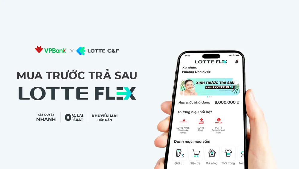 LOTTE FLEX “Vui trước – trả sau”, sản phẩm tài chính tiêu dùng linh hoạt, thông minh. VPBank và LOTTE C&F đánh dấu cột mốc hợp tác mới, gia tăng trải nghiệm khách hàng.png