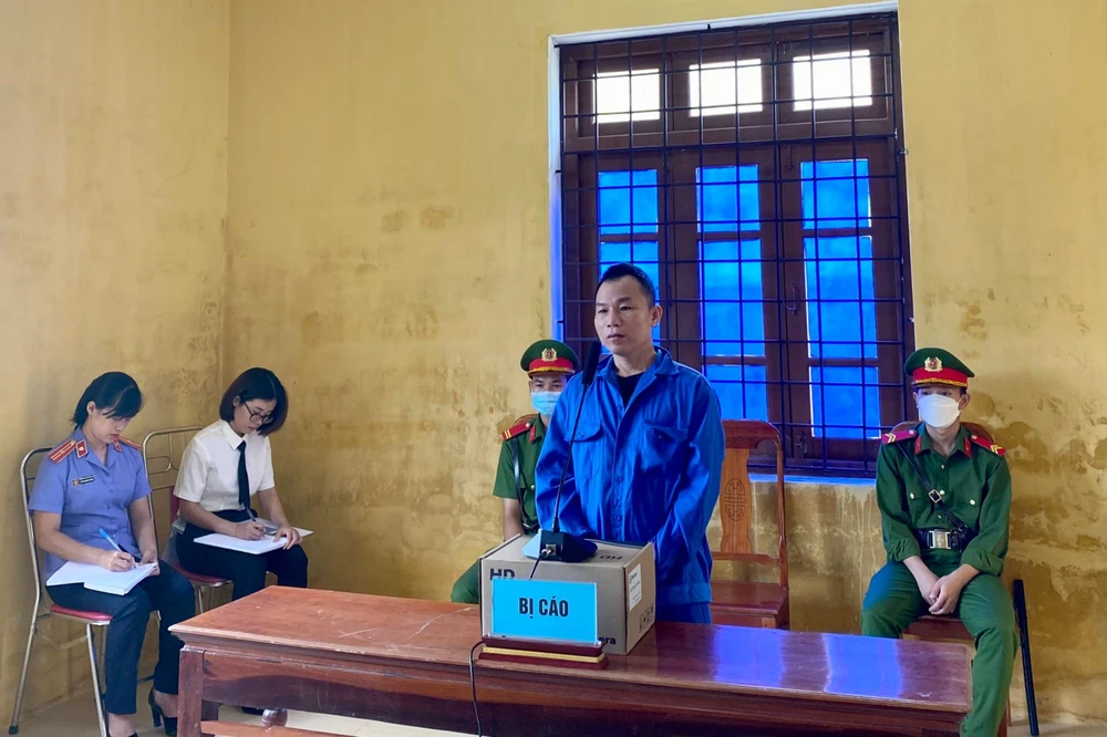 Bị cáo Đoàn Trân tại Trại giam Công an tỉnh Quảng Trị. Ảnh: L.T