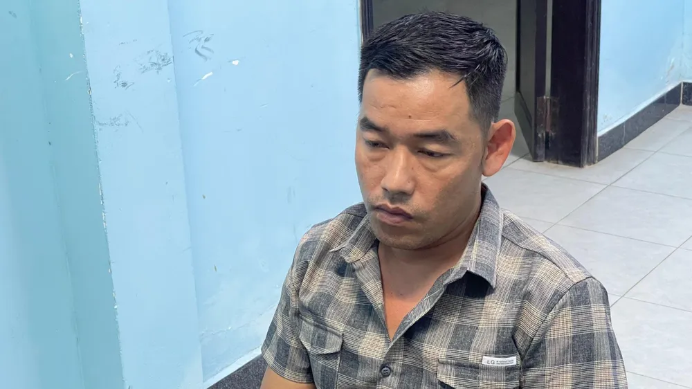 Lê Bảo Nguyên tại thời điểm bị bắt. Ảnh: M.THẮNG