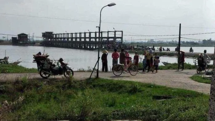 Hiện trường thai phụ tử vong do đuối nước. Ảnh: HL Hiện trường thai phụ tử vong do đuối nước. Ảnh: HL