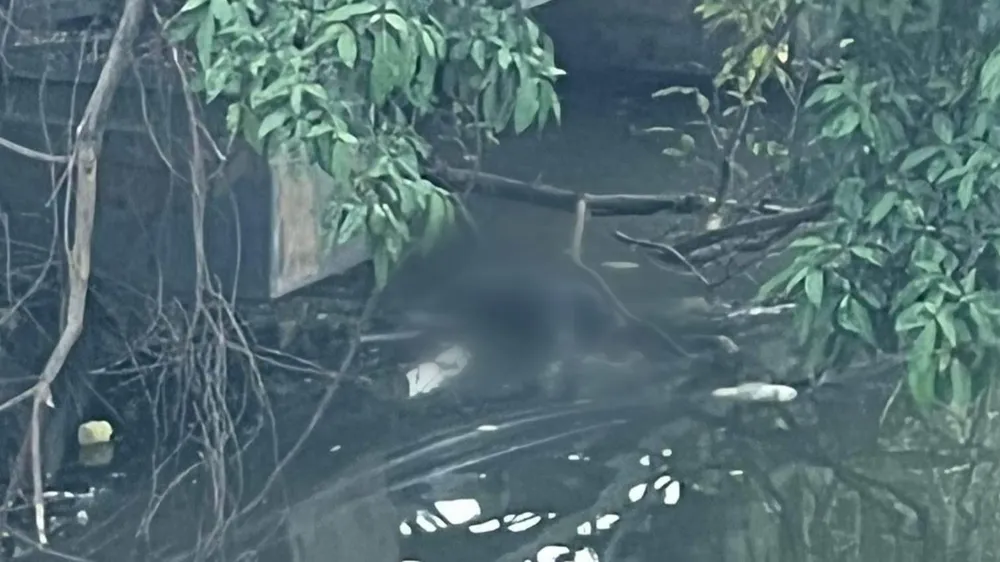 Thi thể nam thanh niên được người dân phát hiện ở chân cầu Chợ Dinh.