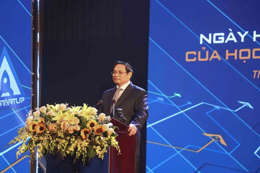 Thủ tướng Phạm Minh Chính phát biểu tại ngày hội. Ảnh: NGUYỄN DO Thủ tướng Phạm Minh Chính phát biểu tại ngày hội. Ảnh: NGUYỄN DO