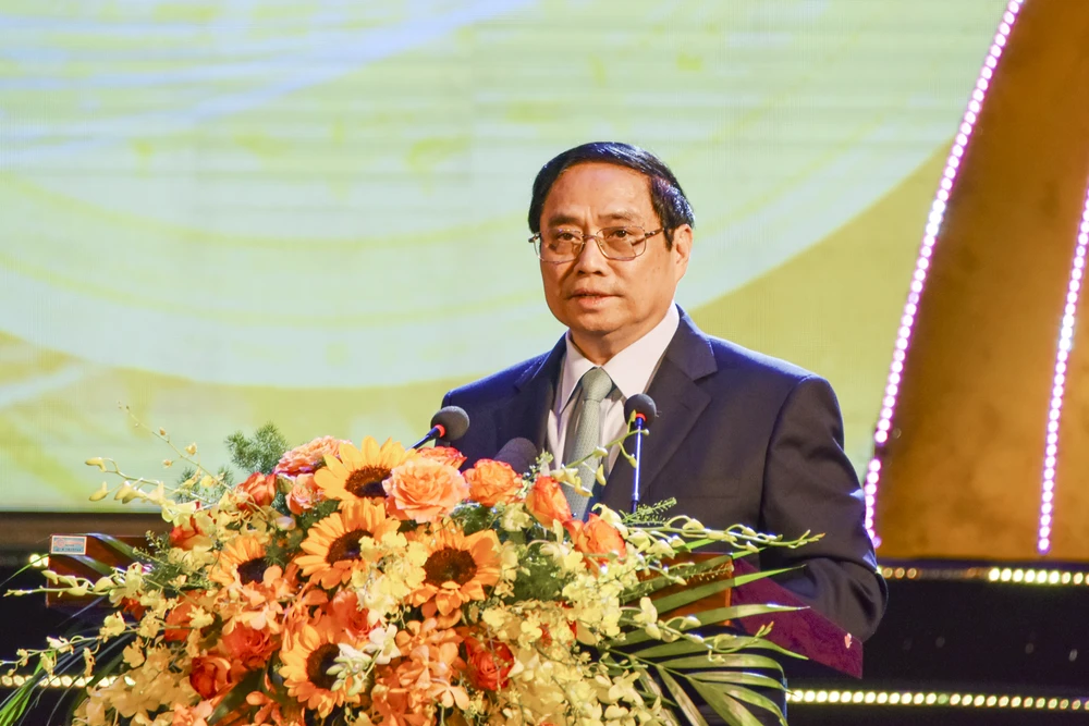 Thủ tướng Chính phủ Phạm Minh Chính phát biểu tại hội nghị. Ảnh: N.MINH