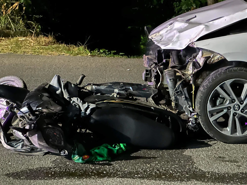 Hiện trường vụ tai nạn.