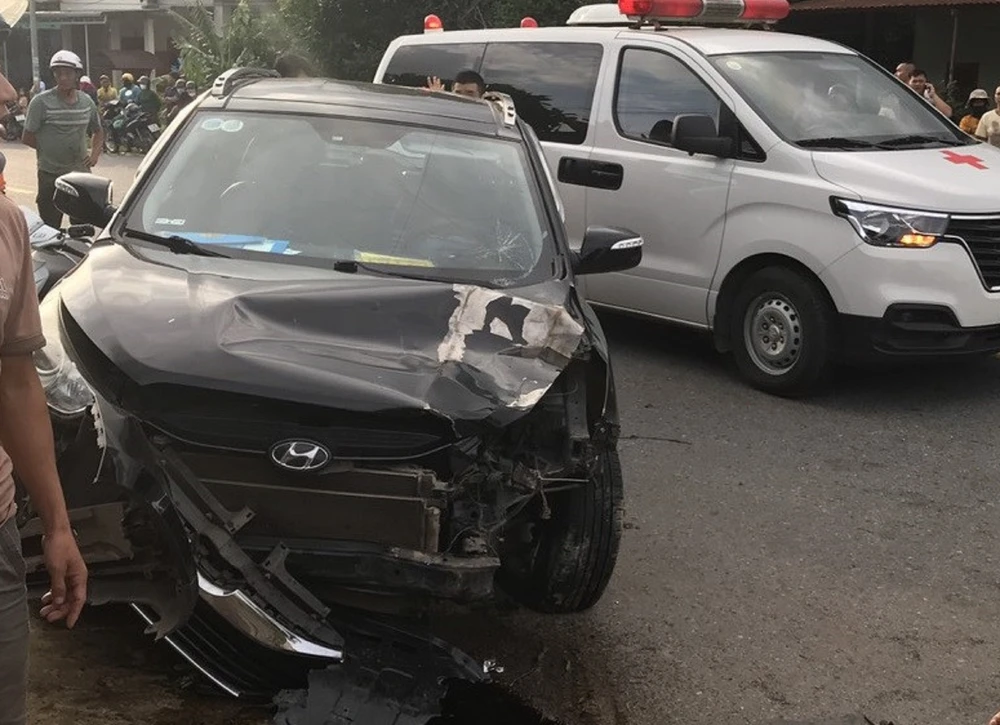 Hiện trường vụ tai nạn. Ảnh: BT