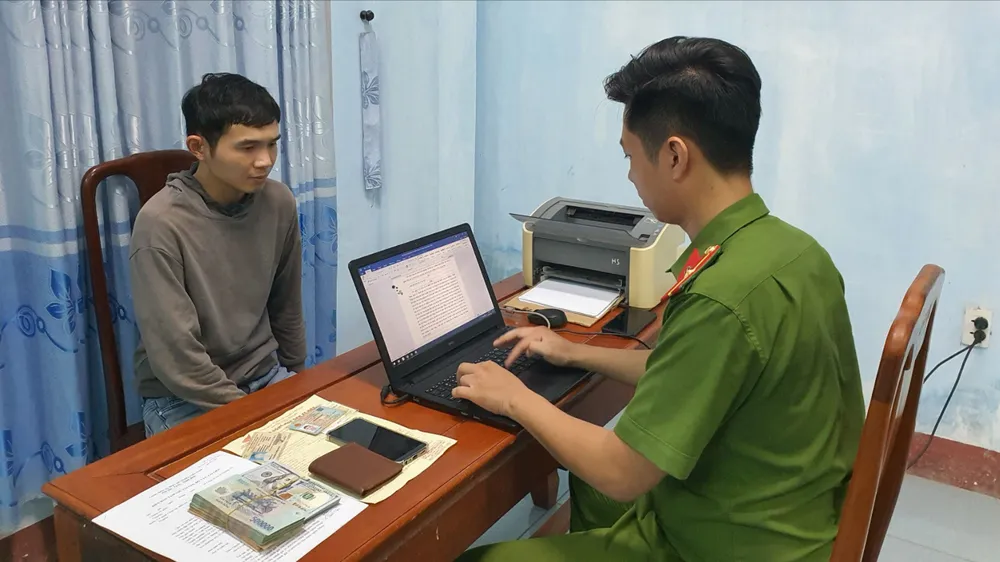 Võ Quốc Hải trộm hơn 200 triệu đồng ở TP.HCM và bị bắt giữ khi đang trốn tại Thừa Thiên Huế. Ảnh: TH trộm hơn 200 triệu đồng