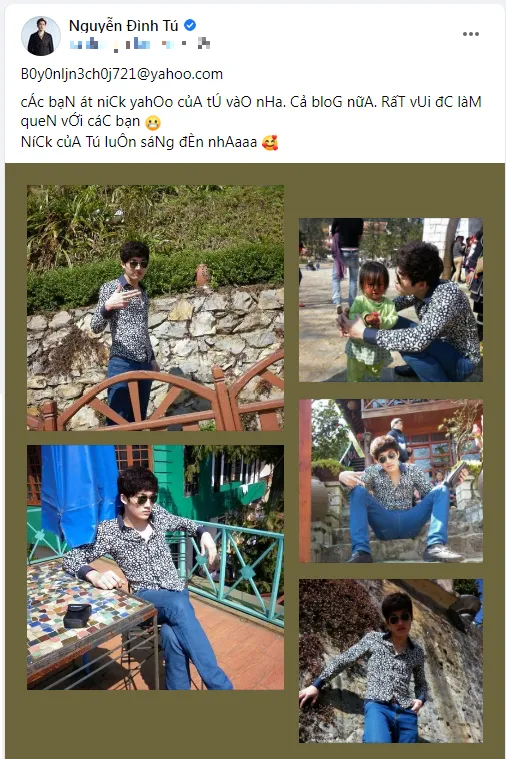 Nam diễn viên &quot;Thương ngày nắng về&quot; Đình Tú cũng từng có một thời tuổi trẻ đáng nhớ với phong cách chuẩn dân chơi. Ảnh: FBNV.