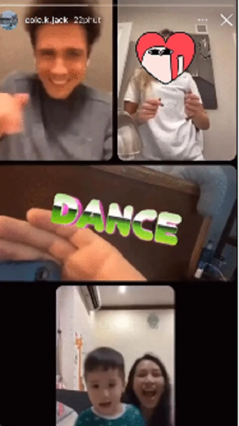 Hậu ly hôn MC, Á hậu Hoàng Oanh vẫn luôn cùng con trai trò chuyện vui đùa với chồng cũ. Ảnh: Instagram nhân vật.