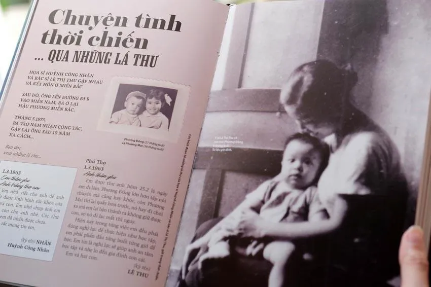 Những lá thứ, bức ảnh quý hiếm của hoạ sĩ Huỳnh Phương Đông được tiết lộ trong sách. Ảnh: Chụp từ sách Bí danh Huỳnh Phương Đông.