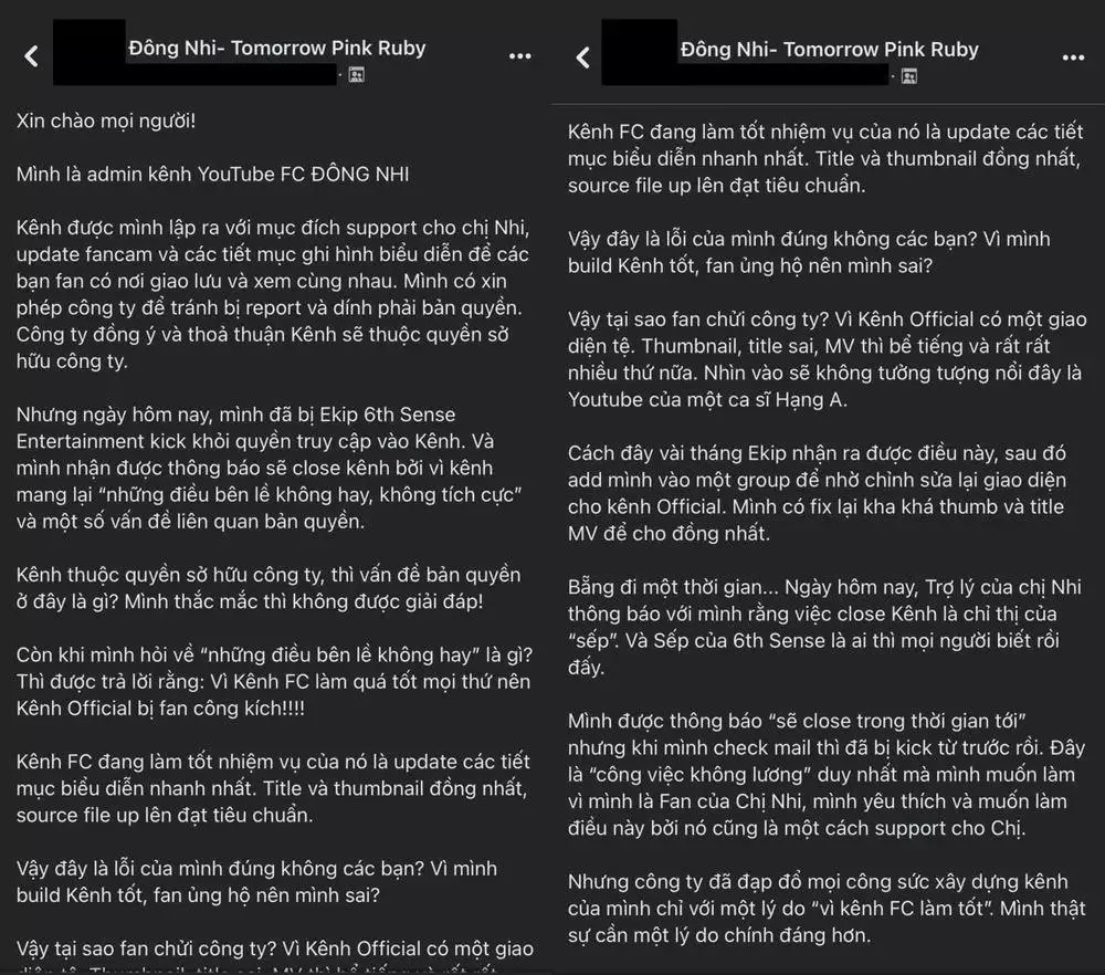 Nguyên văn bài tố cáo của Fan hâm mộ lâu năm đối với ê-kíp Đông Nhi. Ảnh: Chụp màn hình. Nguyên văn bài tố cáo của Fan hâm mộ lâu năm đối với ê-kíp Đông Nhi. Ảnh: Chụp màn hình.