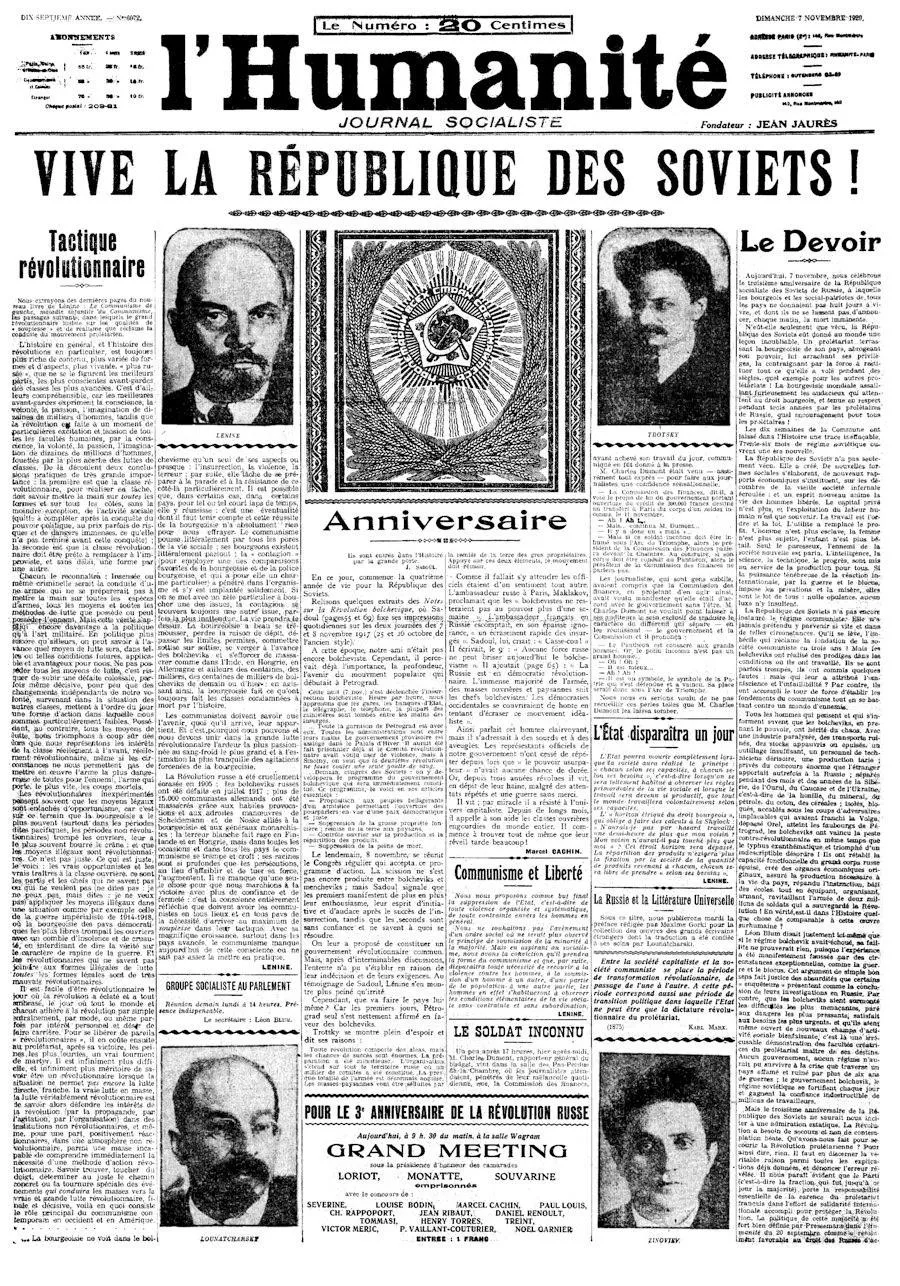 Tháng 7-1920, Người đọc bản sơ thảo lần thứ nhất Luận cương về những vấn đề dân tộc và thuộc địa của V.I.Lê-nin đăng trên báo Nhân dân, tìm ra con đường cứu nước cho dân tộc, con đường cách mạng vô sản.