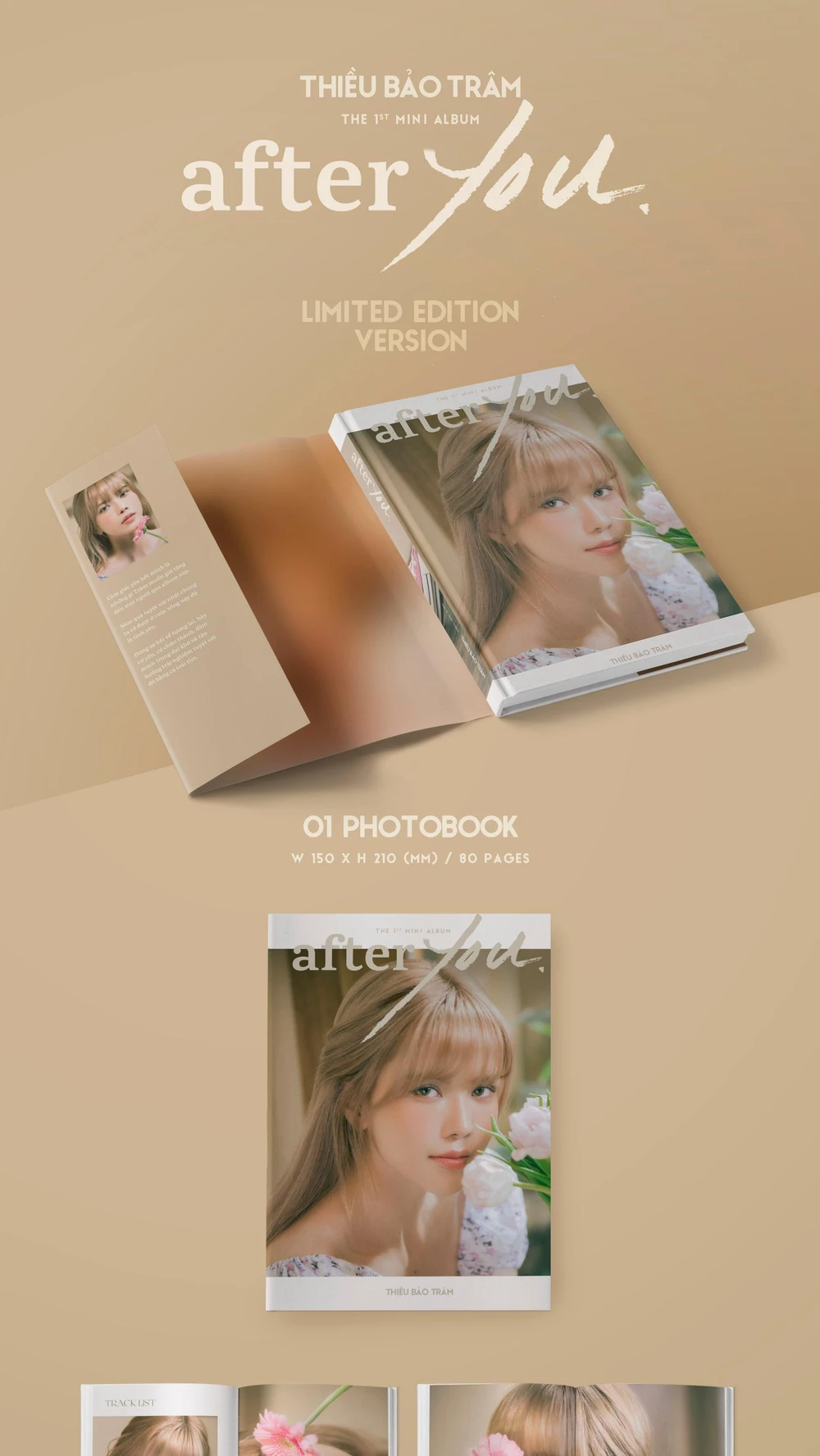 Những hình ảnh về mini album đầu tay trong sự nghiệp được Thiều Bảo Trâm chia sẻ. Ảnh: NVCC.