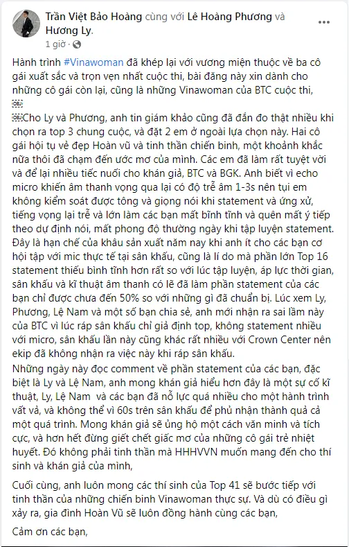 Nguyên văn bài chia sẻ của nam CEO. Ảnh: chụp màn hình.