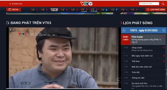 Phim Hướng dương ngược nắng bị dừng phát sóng trên VTV3 ngày 1-7. Thay vào đó là phim &quot;Lặng yên dưới vực sâu&quot;. Ảnh: Chụp màn hình.