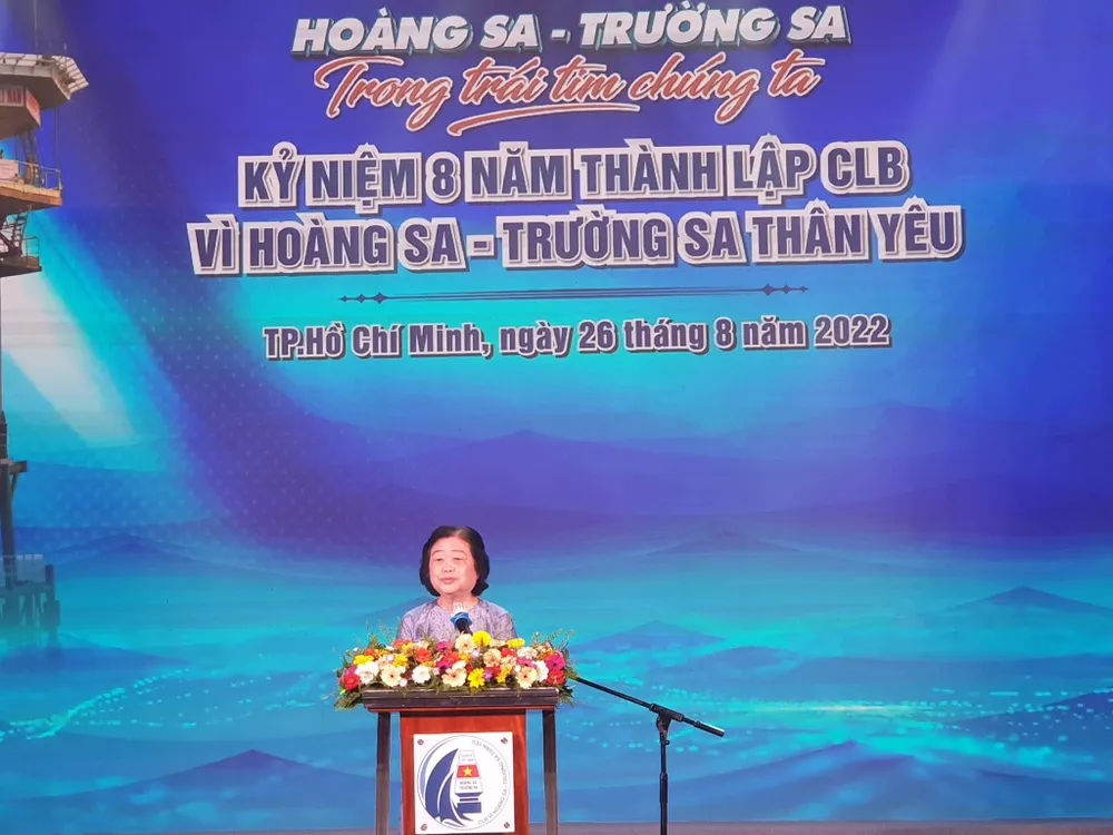 Bà Trương Mỹ Hoa, nguyên Phó Chủ tịch nước phát biểu tại chương trình. Ảnh: HÀ NGUYỄN