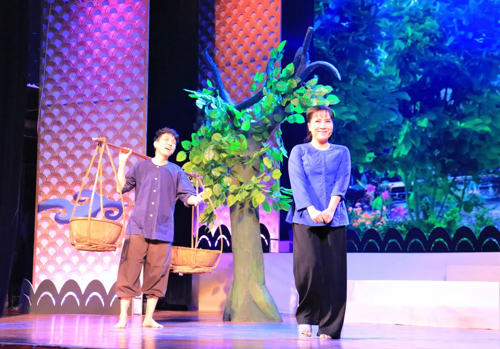 Thí sinh Thu Vân, dự thi hạng mục đào mùi, vai Huệ trong trích đoạn 'Duyên kiếp'. Ảnh: VÕ THƠ Thí sinh Thu Vân, dự thi hạng mục đào mùi, vai Huệ trong trích đoạn 'Duyên kiếp'. Ảnh: VÕ THƠ