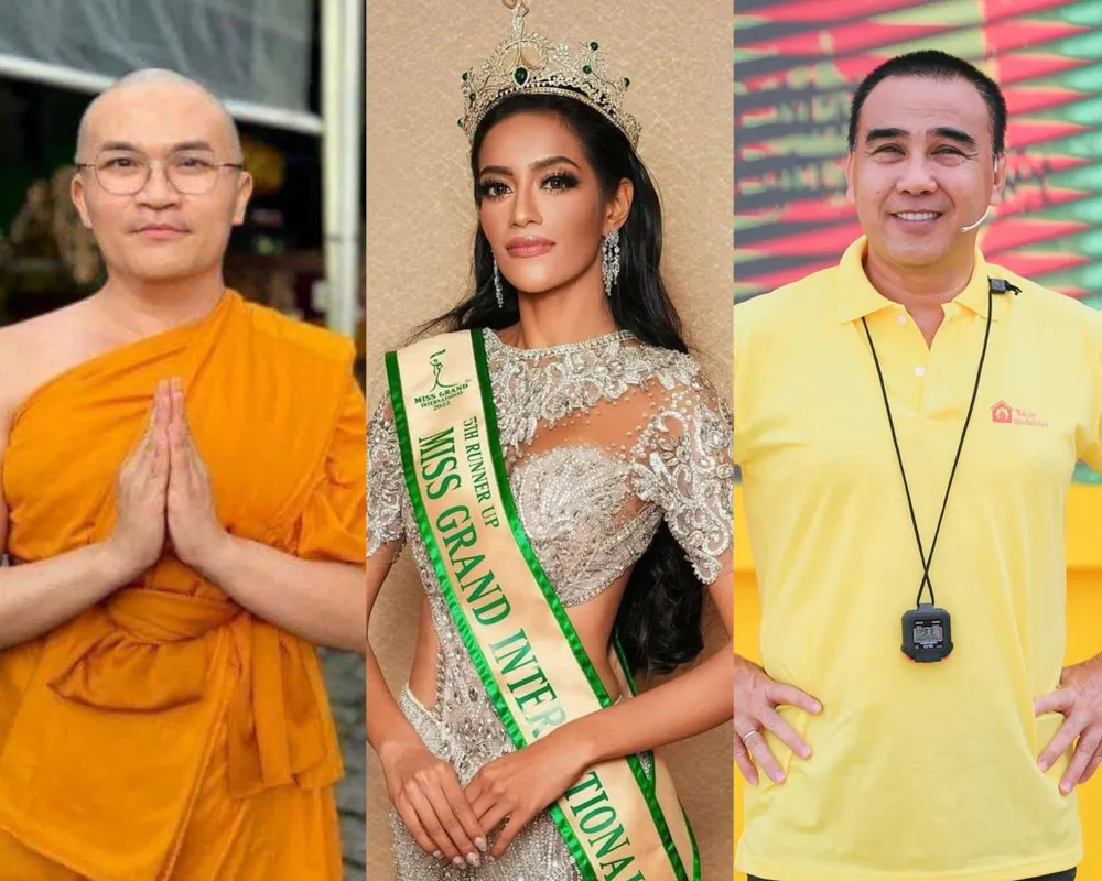 Từ trái sang: MC Đại Nghĩa, Yuvna Rinishta- Á hậu 5 Miss Grand International 2022 và MC Quyền Linh. Ảnh: Instagram, NSCC Từ trái sang: MC Đại Nghĩa, Yuvna Rinishta- Á hậu 5 Miss Grand International 2022 và MC Quyền Linh. Ảnh: Instagram, NSCC