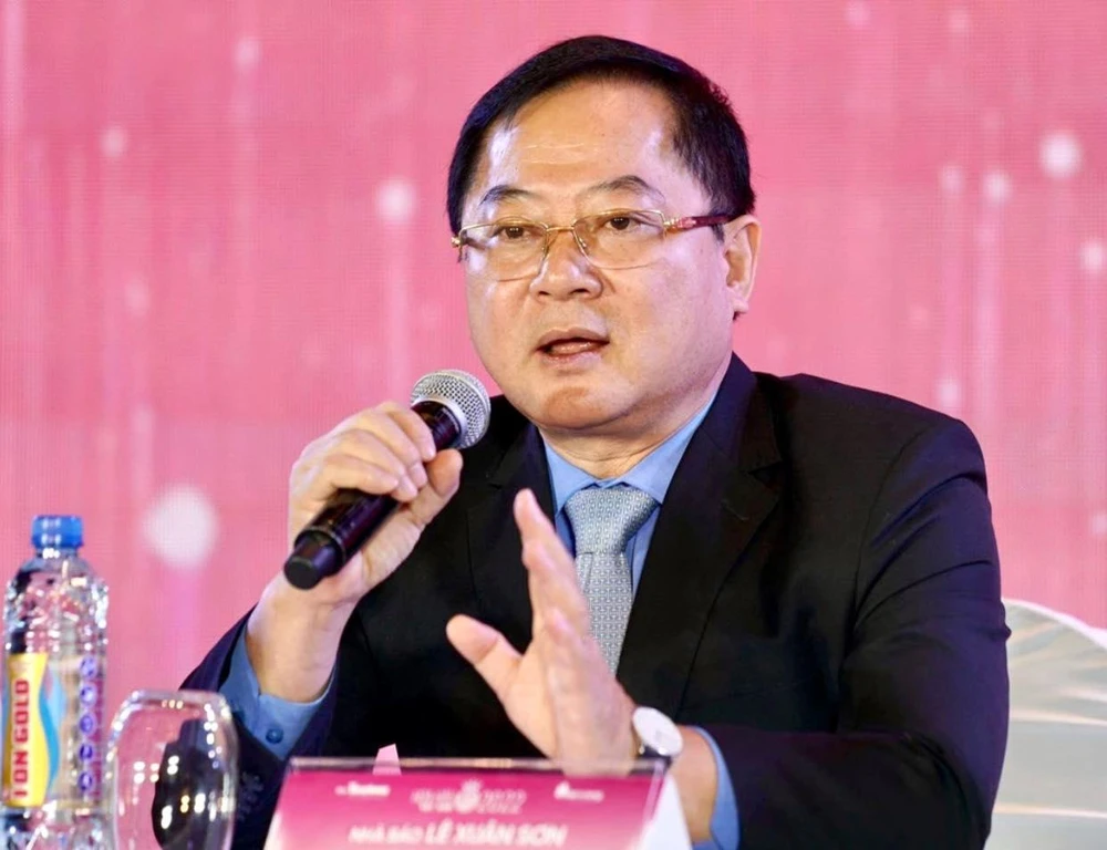 Nhà báo Lê Xuân Sơn, TBT báo Tiền Phong, trưởng BTC cuộc thi Hoa hậu Việt Nam 2022. Ảnh: NVCC