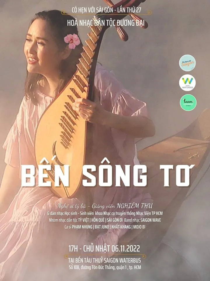 Hòa nhạc dân tộc đương đại Bến sông tơ. Ảnh: Poster BTC Hòa nhạc dân tộc đương đại Bến sông tơ. Ảnh: Poster BTC