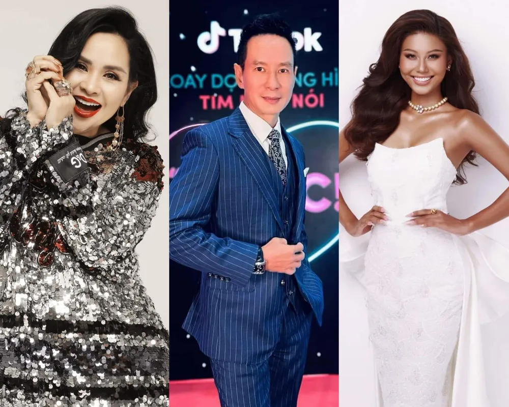 Từ trái sang: Diva Thanh Lam, Lý Hải và Á hậu Thạch Thu Thảo. Ảnh: FBNV