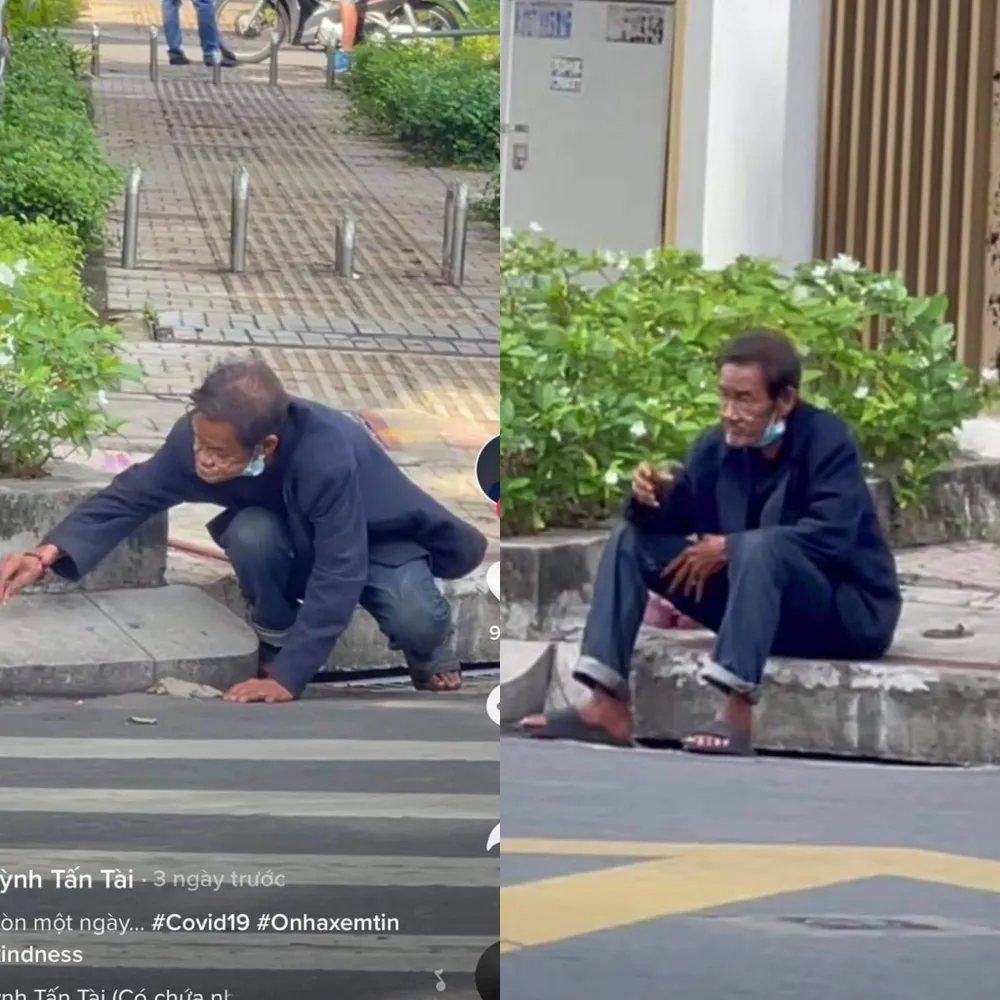 Video TikTok được Nhà báo Tấn Tài chia sẻ đã giúp gia đình tìm cụ ông. Ảnh: NVCC
