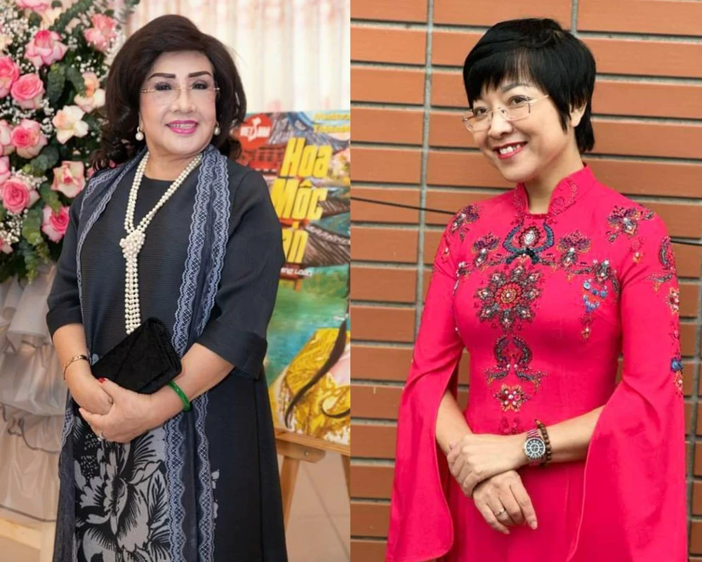 NSND Lệ Thủy và MC Thảo Vân. Ảnh: FBNV