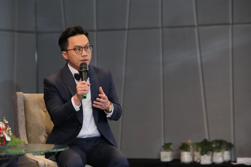 Nhà báo, MC Võ Huỳnh Tấn Tài chia sẻ tâm huyết và điểm nổi bật của chương trình năm nay. Ảnh: BTC