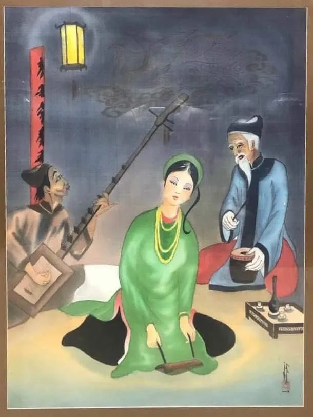 Tranh của hoạ sĩ Trương Văn Ý, sinh năm 1935 tại Chợ Lớn, Sài Gòn. Ảnh: BTC