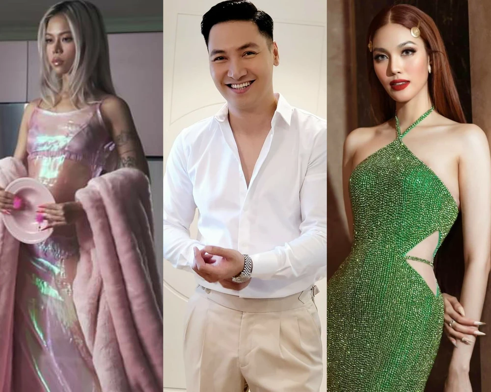 Từ trái sang: Rapper TLinh, diễn viên Mạnh Trường và Lan Khuê. Ảnh: FBNV