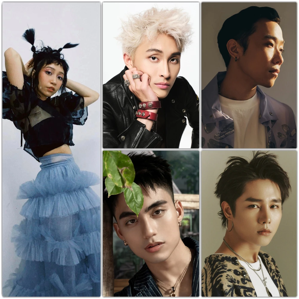 Hạng mục Nghệ sĩ mới của năm, các gương mặt được đề cử gồm Mỹ Anh, Wren Evans, Madihu, MONO và Tăng Duy Tân. Ảnh: FBNV