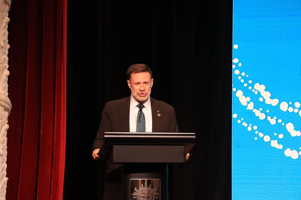 Ông Andrew Goledzinowski, đại sứ Australia tại Việt Nam phát biểu Ảnh: HÀ NGUYỄN