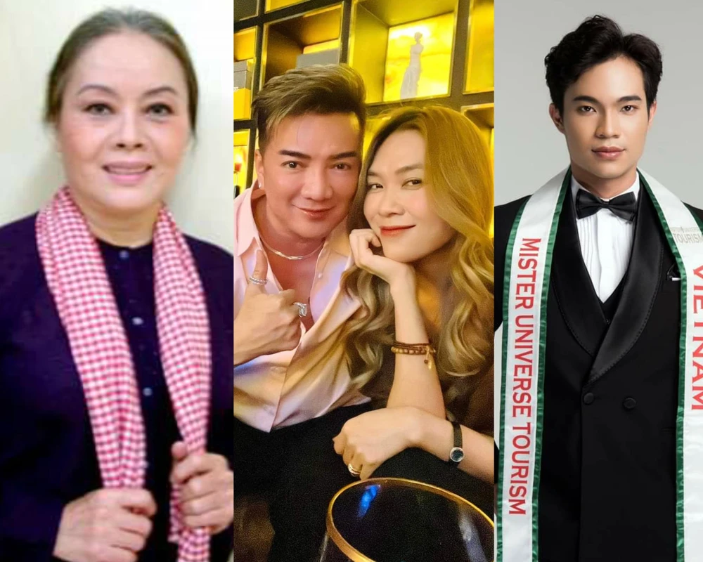 Từ trái sang: NSƯT Thanh Nguyệt, ca sĩ Đàm Vĩnh Hưng, Mỹ Tâm và Huỳnh Võ Hoàng Sơn. Ảnh: FBNV, TL