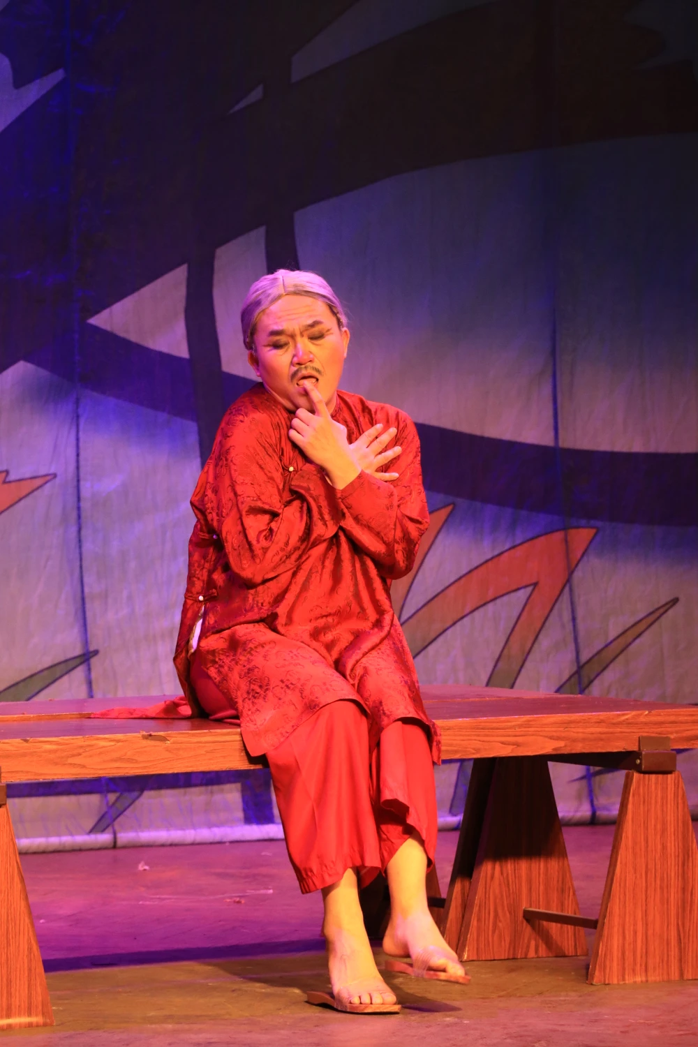 Nét diễn hài hước của Đại Nghĩa. Ảnh: HÀ NGUYỄN