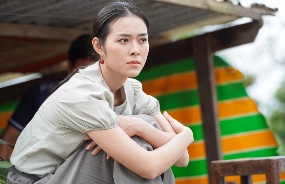 Diệp Bảo Ngọc trên phim trường Lật mặt 6: Tấm vé định mệnh. Ảnh: ĐPCC