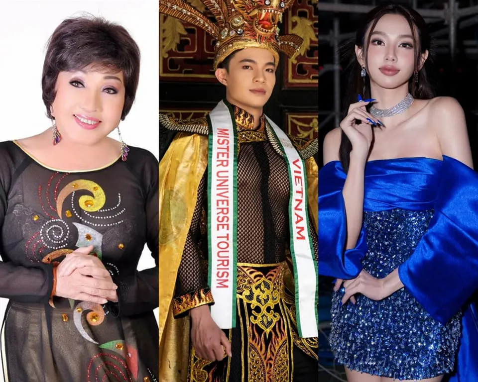 Từ trái sang: Nghệ sĩ Hồng Nga, Huỳnh Võ Hồng Sơn và Hoa hậu Thùy Tiên. Ảnh: FBNV Từ trái sang: Nghệ sĩ Hồng Nga, Huỳnh Võ Hồng Sơn và Hoa hậu Thùy Tiên. Ảnh: FBNV