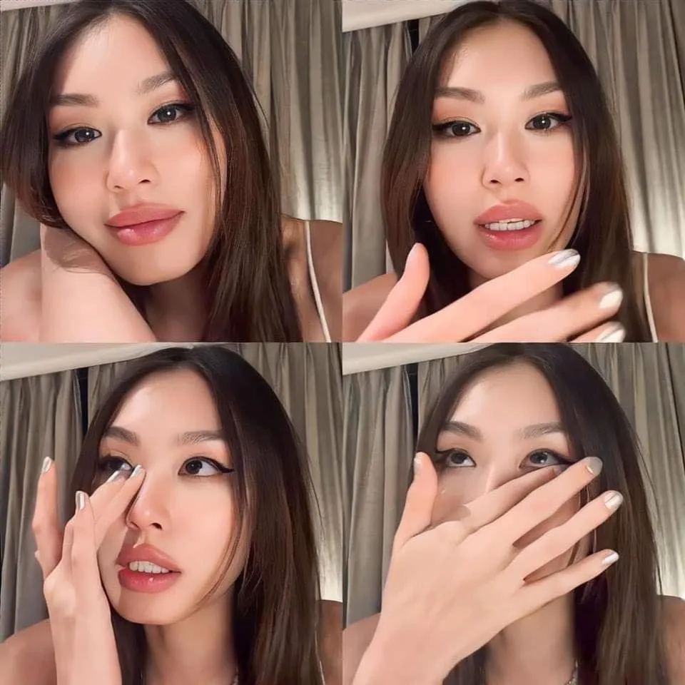 Thảo Nhi Lê nghẹn ngào trên sóng livestream. Ảnh: Chụp màn hình